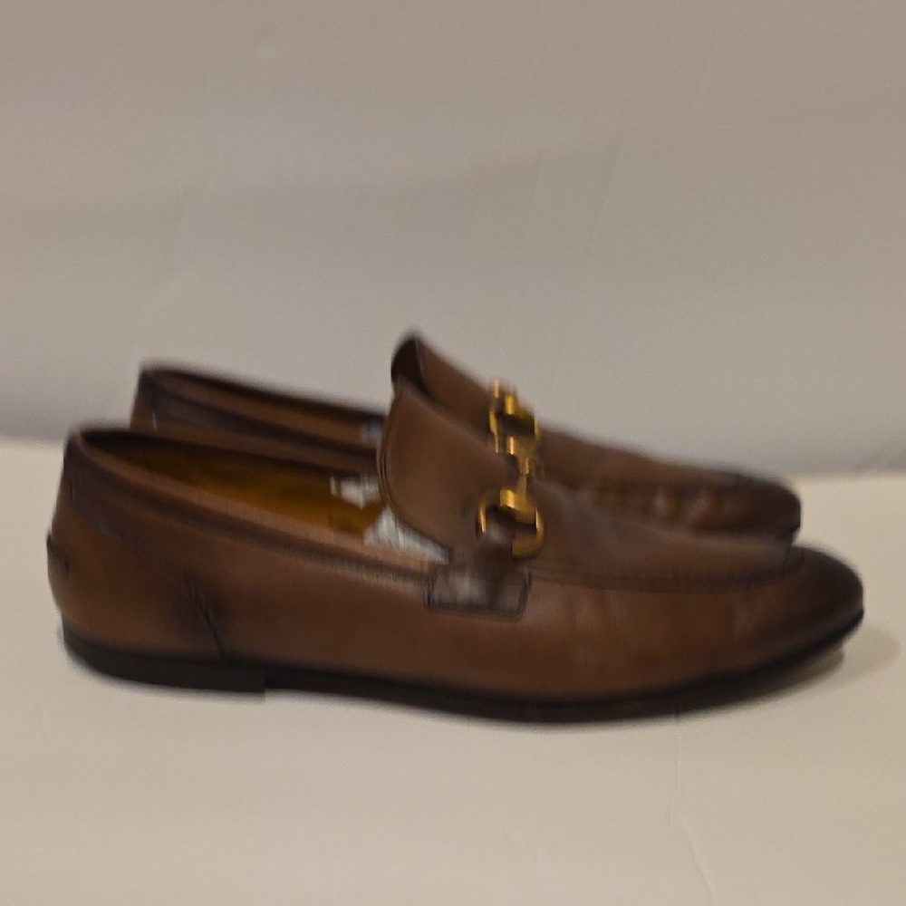 Gucci Brown Leather Horsebit Loafers Uk 6.5 - Picture 7 of 12